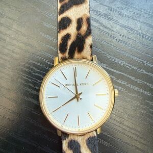 Michael Kors Gold and Leopard Women's Watch